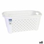 Panier à linge Tontarelli 8065405/112 35 L Blanc Rectangulaire 58 x 38 x 26 cm (6 Unités)