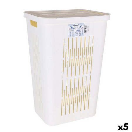 Cesto para la Ropa Sucia Inde Bella Blanco 60 L 40,5 x 33 x 59 cm (5 Unidades)