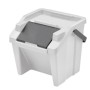 Poubelle recyclage Tontarelli Moda Empilable 28 L Blanc (6 Unités)