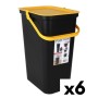 Poubelle recyclage Tontarelli Moda 24 L Jaune Noir (6 Unités)