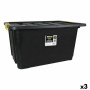 Boîte de rangement avec couvercle Bricotech Brico 75 x 51 x 39 cm (3 Unités) (100 L) (75 x 51 x 39 cm)