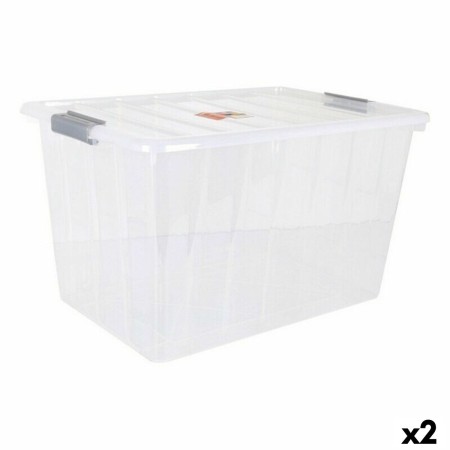 Caja de Almacenaje con Tapa Thais Dem Thais 80 L 66 x 44 x 38 cm (2 Unidades)