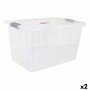 Boîte de rangement avec couvercle Thais Dem Thais 80 L 66 x 44 x 38 cm (2 Unités)