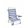 Chaise de Plage Aluminium Pliable Multiposition A rayures