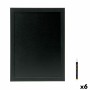 Pizarra Securit Woody Teca De pared Negro 40 x 20 cm