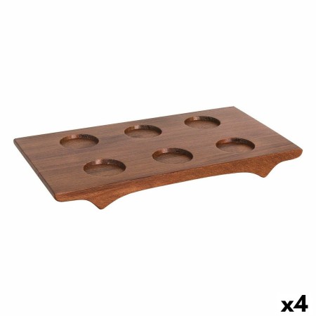 Support Inde Mood Chêne Bois 31,5 x 17 x 3 cm (4 Unités)