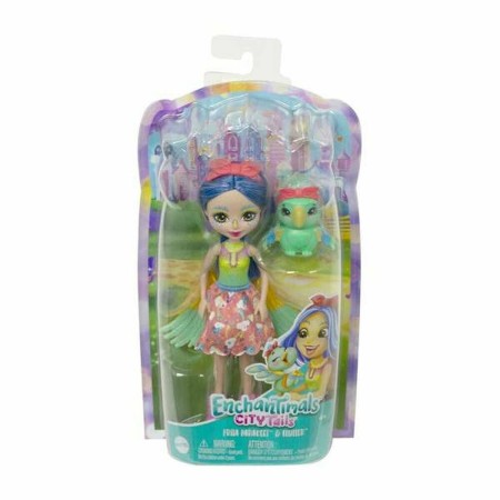 Poupée Mattel Enchantimals City Prita Parakeet & Flutter 15 cm