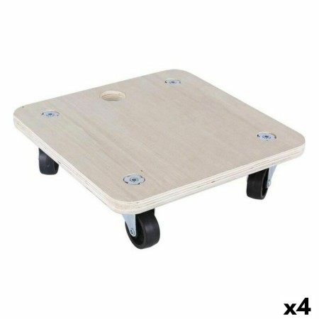 Base de Madera con Ruedas Bricotech 58764 (30 x 30 x 8 cm) Madera 30 x 30 x 8 cm 1,8 mm