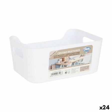 Panier Multi-usages Dem Blanc 19 x 13,5 x 8 cm (24 Unités)