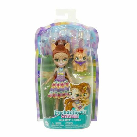 Figurine Mattel Enchantimals City Tarla Orange Cat & Cuddler 15 cm