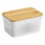 Boîte Multiusage Confortime Blanc Marron Bambou Plastique 26,2 x 17,5 x 12,5 cm (8 Unités)