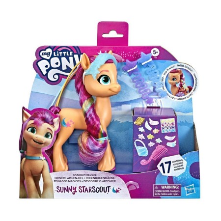 Playset My Little Pony Sunny Starscout Magic Hairstyles 15 cm 18 Pièces