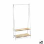 Perchero de Pie Confortime Blanco Madera Metal 80 x 40 x 160 cm