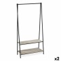 Perchero de Pie Confortime Negro Madera Metal 80 x 40 x 160 cm