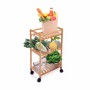 Carrito Verdulero Confortime Natural Bambú 40 x 25 x 70 cm (2 Unidades)