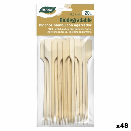 Palillos de Bambú Algon 10,5 cm Set 20 Piezas (48 Unidades)