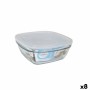 Panier-repas carré avec couvercle Duralex Freshbox Transparent 2 L 20 x 20 x 8 cm (8 Unités)