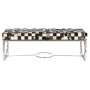 Banquette DKD Home Decor Crème Argenté Brun foncé Acier 122 x 41 x 44 cm