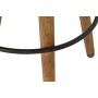 Tabouret Home ESPRIT Marron Camel Cuir Bois Rotin 42 x 42 x 76 cm