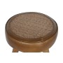 Tabouret Home ESPRIT Marron Camel Cuir Bois Rotin 42 x 42 x 76 cm