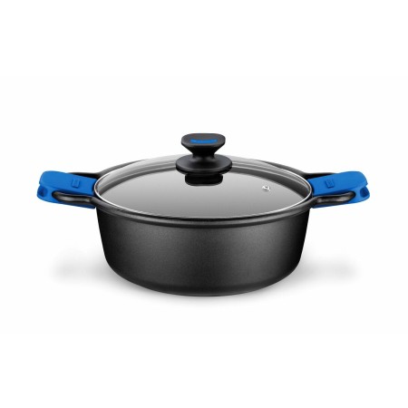 Casserole avec Couvercle en Verre Monix M360328 Noir Aluminium Aluminium fondu Ø 28 cm 6 L