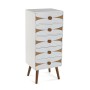 Caisson à Tiroirs Versa Bambou Pin Bois MDF 38 x 85 x 48 cm