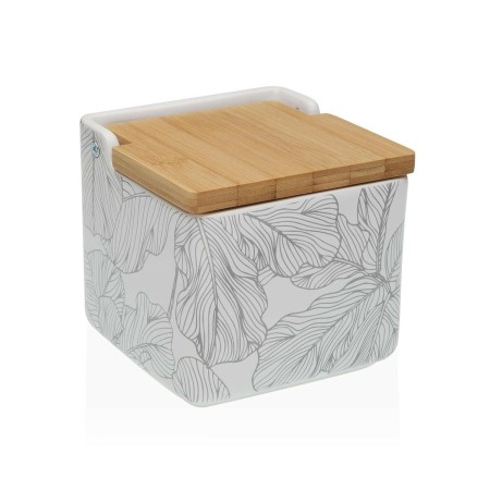 Salero con Tapa Versa Palmeras Cerámica Dolomita 12,2 x 11,5 x 12,2 cm