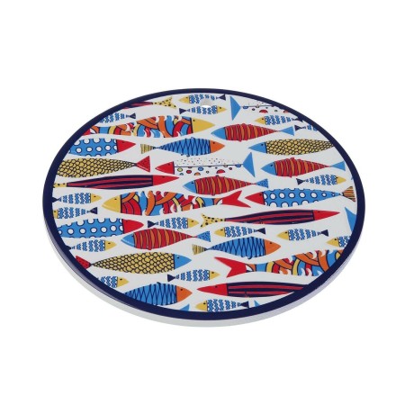 Dessous de plat Versa Poissons Liège Céramique 20 x 20 cm