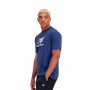 Camiseta de Manga Corta Hombre New Balance Essentials Stacked Logo Azul