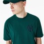 T-shirt à manches courtes homme New Era League Essentials New York Yankees Vert foncé