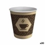 Set de Verres Algon Carton Produits à usage unique Café 20 Unités (100 Pièces)