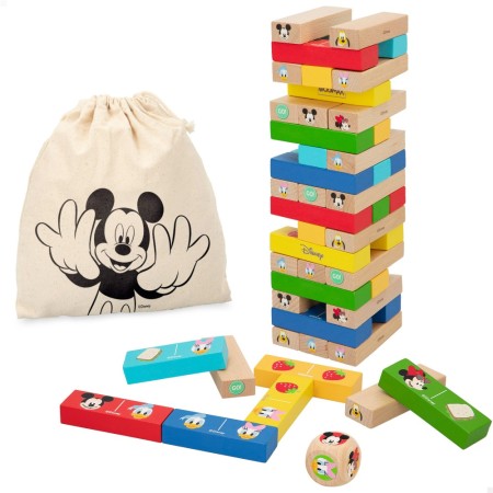 Blocs Empilables Mickey Bois 52 Pièces