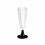 Verres à champagne réutilisables Algon Noir 6 Unités 150 ml (50 Pièces)