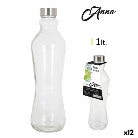 Bouteille en Verre Anna 1 L Capsule métallique Métal verre (12 Unités)