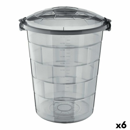 Seau Confortime Tetris Gris clair Plastique 65 L (6 Unités)