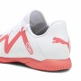 Botas de Fútbol para Niños Puma Future Play It Blanco Rosa