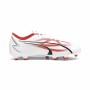 Chaussures de Football pour Adultes Puma Ultra Play FG/AG Blanc Rouge