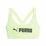 Sujetador Deportivo Puma Mid Impact fit Verde limón Amarillo