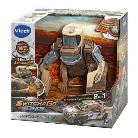 Figurine d’action Vtech Switch & Go Dinos Derrape El Gorila Rally Convertible