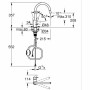 Grifo Monomando Grohe Latón Forma de C