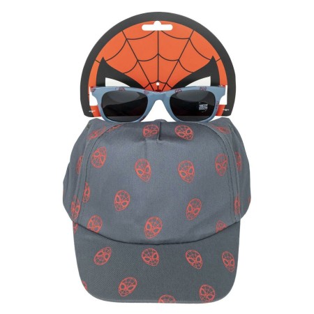 Set de gorra y gafas de sol Spider-Man 2 Piezas Gris (54 cm)