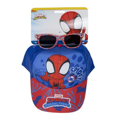 Ensemble casquette et lunettes de soleil Spidey 2 Pièces Rouge Bleu (51 cm)