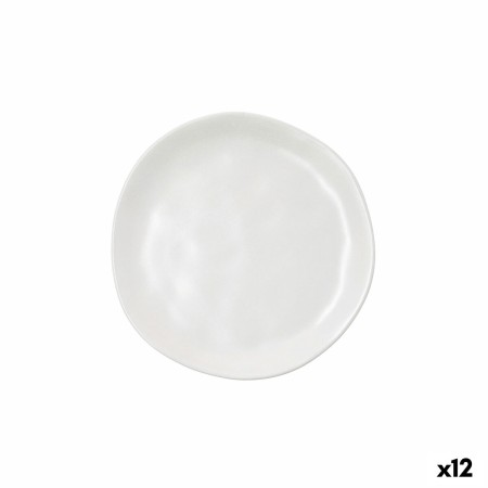 Plato de Postre Bidasoa Cosmos Blanco Cerámica 20 cm (12 Unidades)