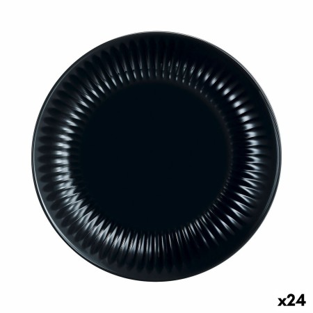 Plato de Postre Luminarc Cottage Negro Vidrio 19 cm (24 Unidades)