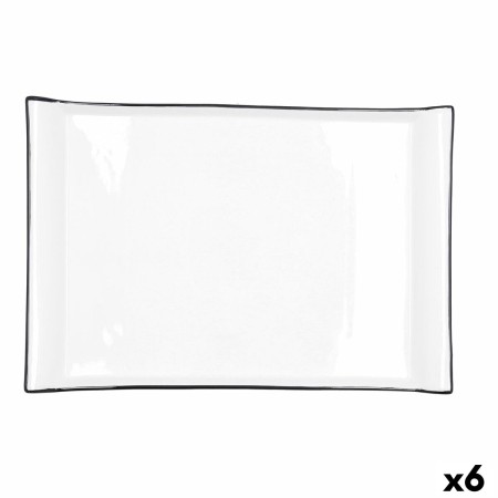 Plateau apéritif Quid Gastro Blanc Céramique 36 x 25 cm (6 Unités)