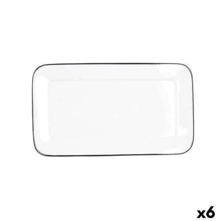 Plateau apéritif Quid Gastro Blanc Céramique 31 x 18 cm (6 Unités)