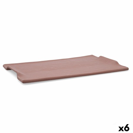 Bandeja de Aperitivos Quid Mineral Gres Terracota Cerámica 35 x 23 cm (6 Unidades)