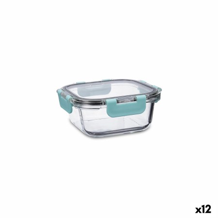 Boîte à lunch hermétique Quid Purity Carré 530 ml Transparent verre (12 Unités)