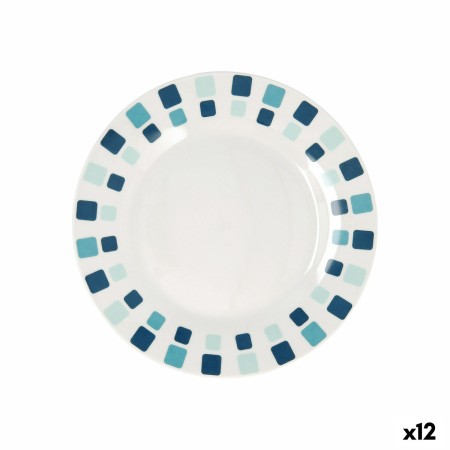 Assiette à dessert Quid Simetric Bleu Céramique 19 cm (12 Unités)