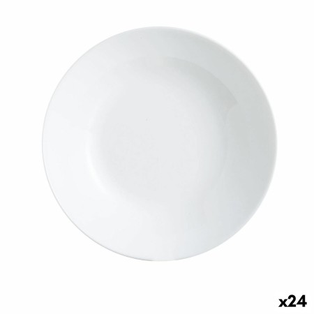 Plato Hondo Luminarc Zelie Blanco Vidrio 20 cm (24 Unidades)